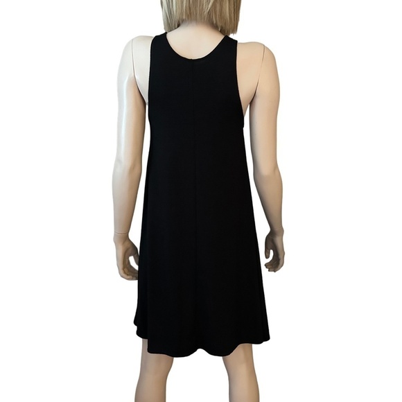 Aritzia Wilfred Free Black Dress Minimalist Tank Tunic Rayon Refined Fashion - Picture 8 of 15
